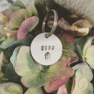 Personalized cactus dog ID tag