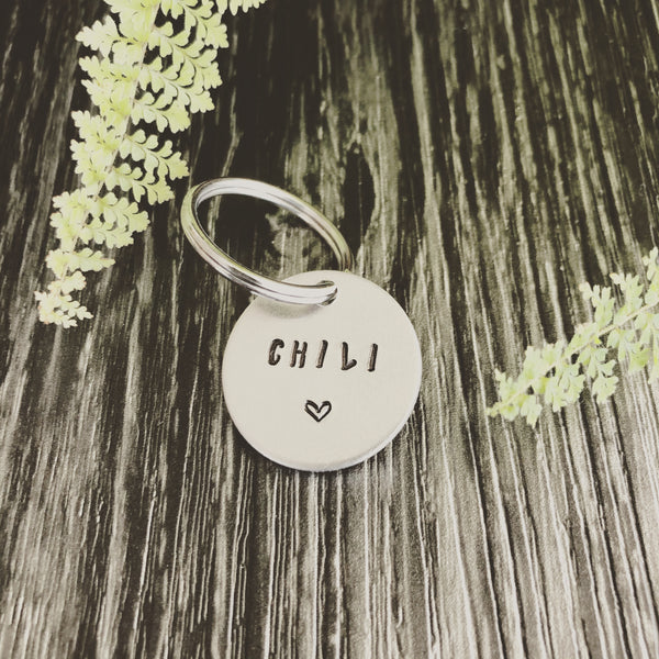 Personalized heart dog ID tag