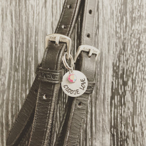 Choose love horse bridle charm